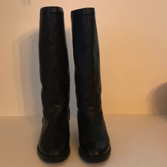 Regence Comfort Knee High Black Leather Boots-SOLD - Picture 2 of 8